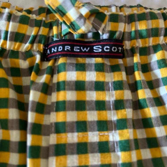 Andrew Scott NWOT 60% Cotton Loungewear Drawstring Shorts in Gingham - Picture 5 of 6